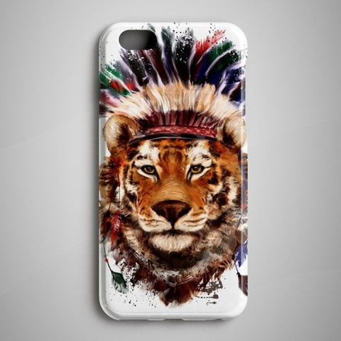 American Tiger Painting iPhone X Case iPhone 8 - Shopium1