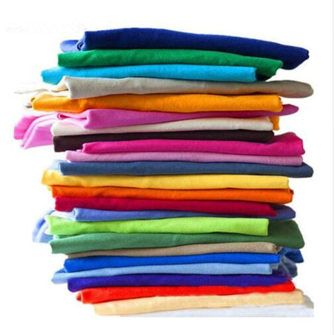 2018 New Solid color T Shirt Mens Black And White 100% cotton - Shopium1