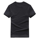 2018 New Solid color T Shirt Mens Black And White 100% cotton - Shopium1