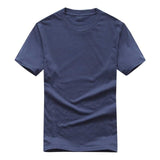 2018 New Solid color T Shirt Mens Black And White 100% cotton - Shopium1