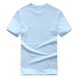 2018 New Solid color T Shirt Mens Black And White 100% cotton - Shopium1