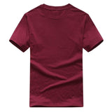 2018 New Solid color T Shirt Mens Black And White 100% cotton - Shopium1