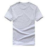 2018 New Solid color T Shirt Mens Black And White 100% cotton - Shopium1