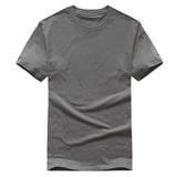 2018 New Solid color T Shirt Mens Black And White 100% cotton - Shopium1