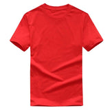2018 New Solid color T Shirt Mens Black And White 100% cotton - Shopium1