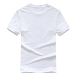 2018 New Solid color T Shirt Mens Black And White 100% cotton - Shopium1