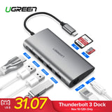 Ugreen Thunderbolt 3 Dock Adapter USB C to 3.0 HUB HDMI RJ45 Type C Converter - Shopium1