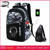 FengDong boys school bags waterproof large backpack - Shopium1